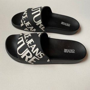 Versace Jeans Couture Women's Black Slides